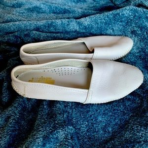 Vintage White Minnetonka Moccasin Slip-Ons